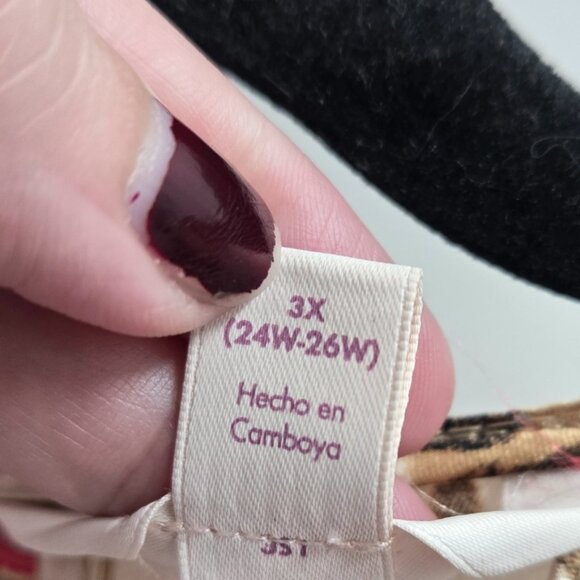 Secret Treasures Cream Animal Print Floral Lace Belt Robe 3x 24-26w - Picture 7 of 7